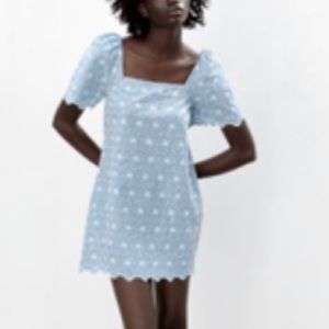Light blue open network Zara dress - nwt